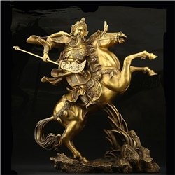 開(kāi)光純銅騎馬銅關(guān)公像