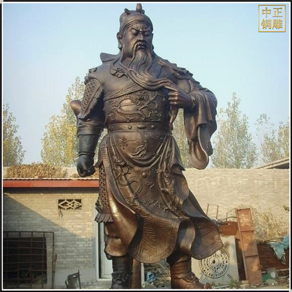 站像大型捋胡子關公雕像鑄造.jpg